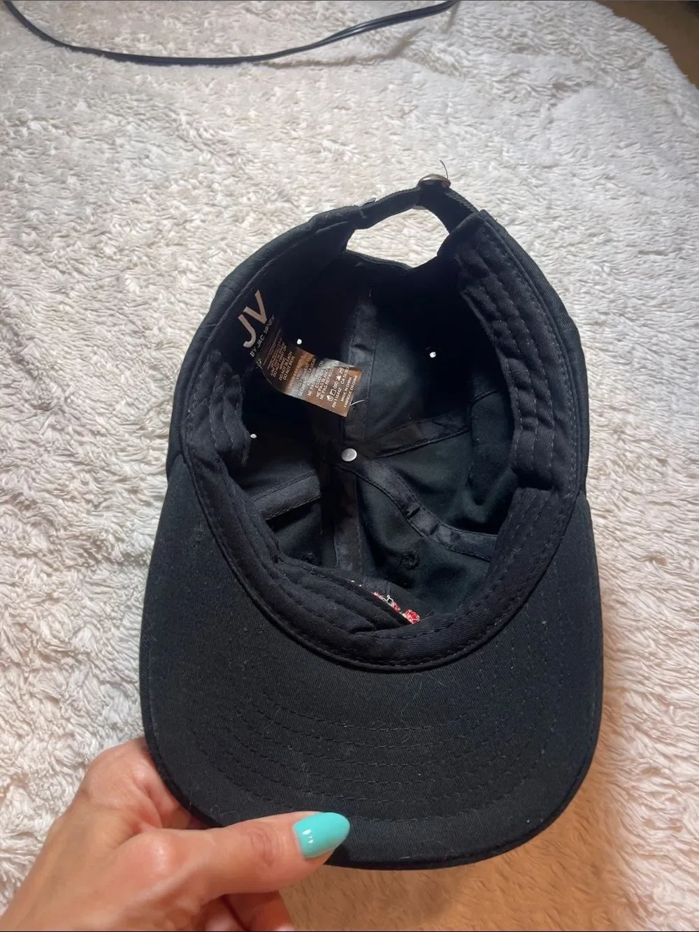 P.A.R.T.Y. Black Baseball Cap with Red Embroidered Logo
